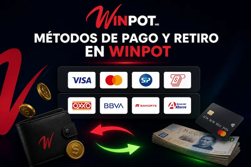 Métodos de pago y retiro en Winpot con opciones disponibles y transacciones en la plataforma
